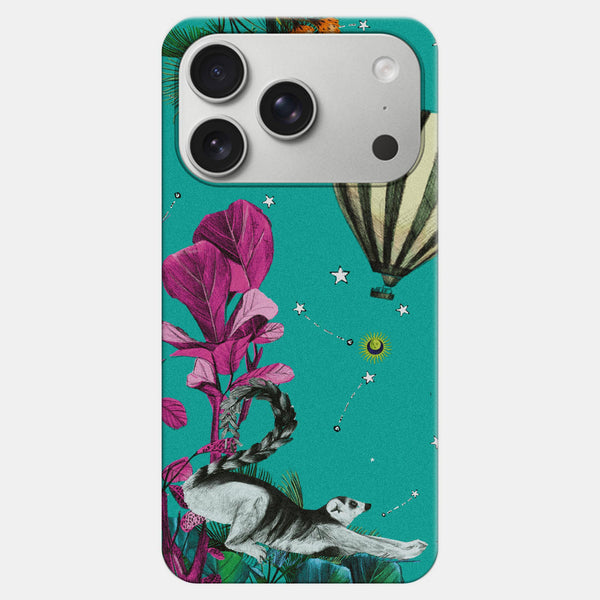 Wonderland Yeşil Rakun Desenli Telefon Kılıfı