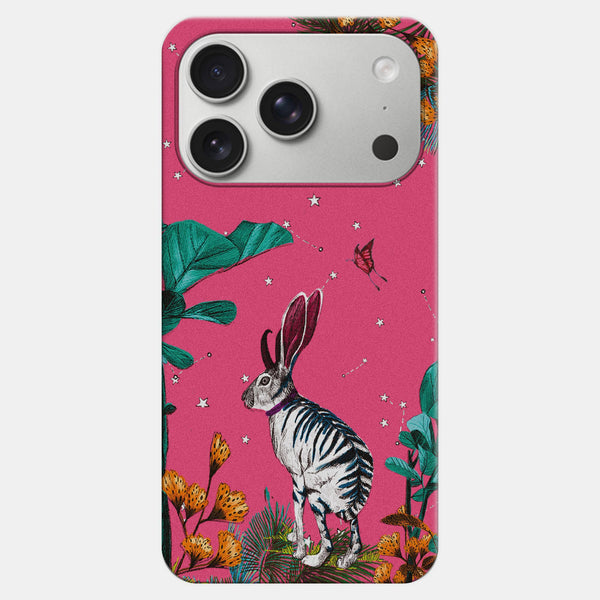 Wonderland Pembe Tavşan Desenli Telefon Kılıfı