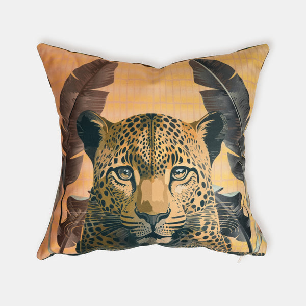 Leopard Bej Dekoratif Yastık