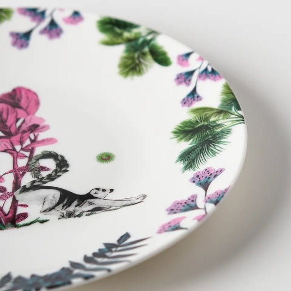 Wonderland Pembe Tavşan Porselen Tabak