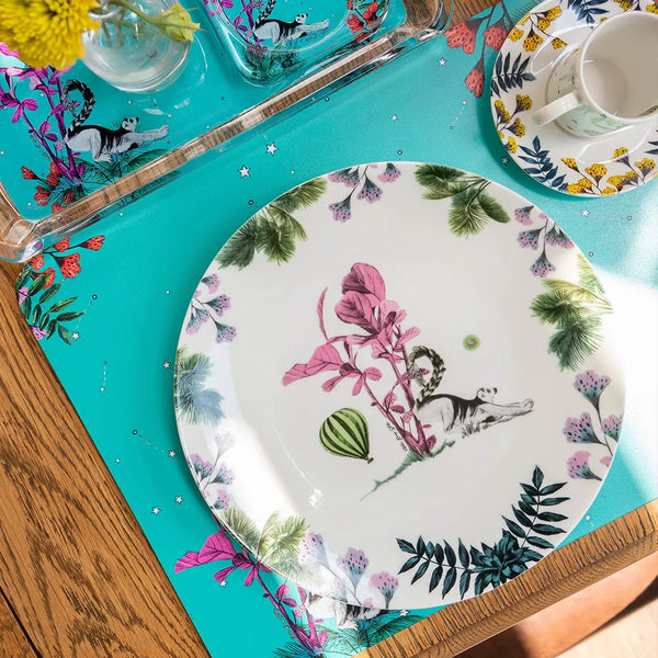 Wonderland Pembe Tavşan Porselen Tabak