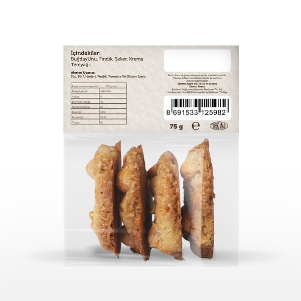 Karamelize Fındıklı Kurabiye 75 G