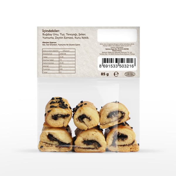 Zeytin Ezmeli Ve Kekikli Kurabiye 85 G