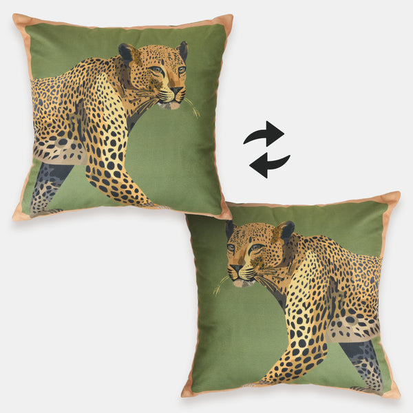 Leopard Çerçeve Dekoratif Yastık