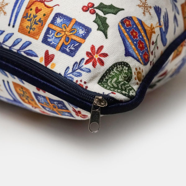 Nutcracker Beyaz Dekoratif Yastık Kılıfı