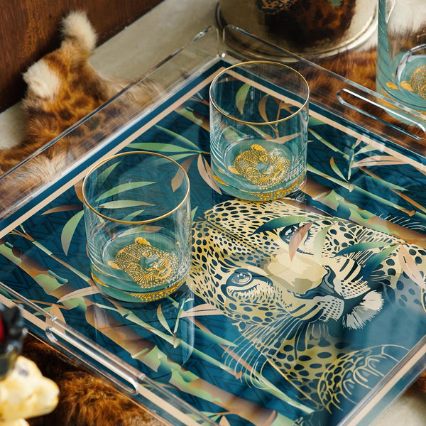 Leopard 40x40 Akrilik Tepsi