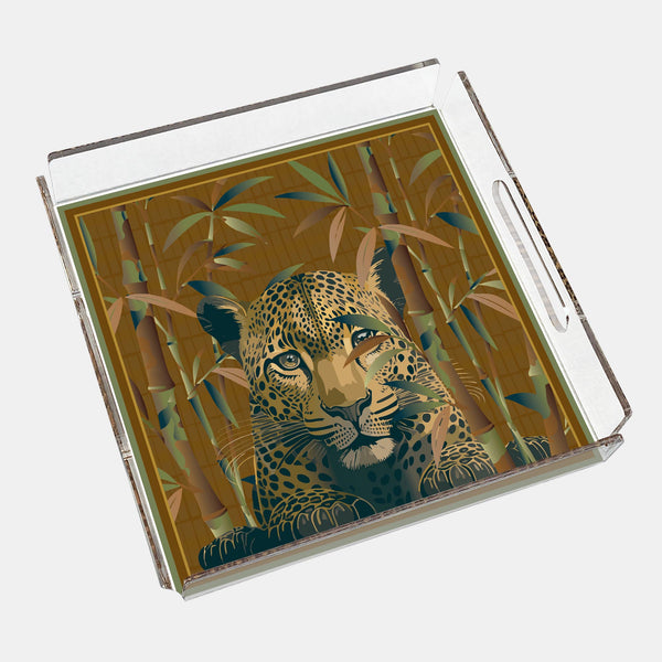 Leopard 40x40 Akrilik Tepsi