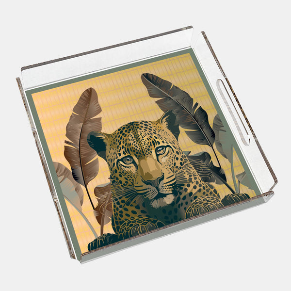 Leopard 40x40 Akrilik Tepsi