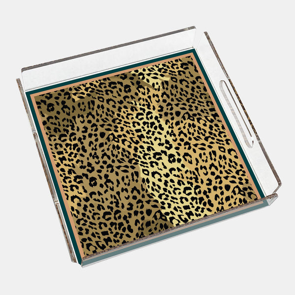 Leopard 40x40 Akrilik Tepsi