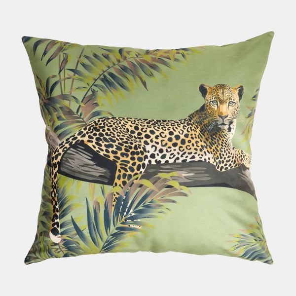 Leopard Yeşil Dekoratif Yastık 60x60