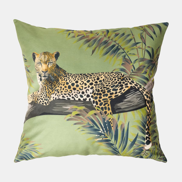 Leopard Yeşil Dekoratif Yastık 60x60
