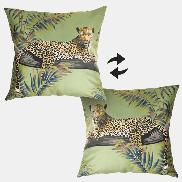 Leopard Yeşil Dekoratif Yastık 60x60