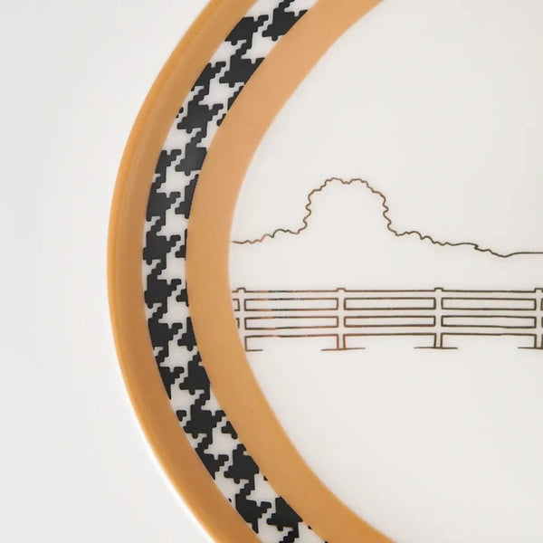 Equestrian Camel Porselen Kayık Tabak