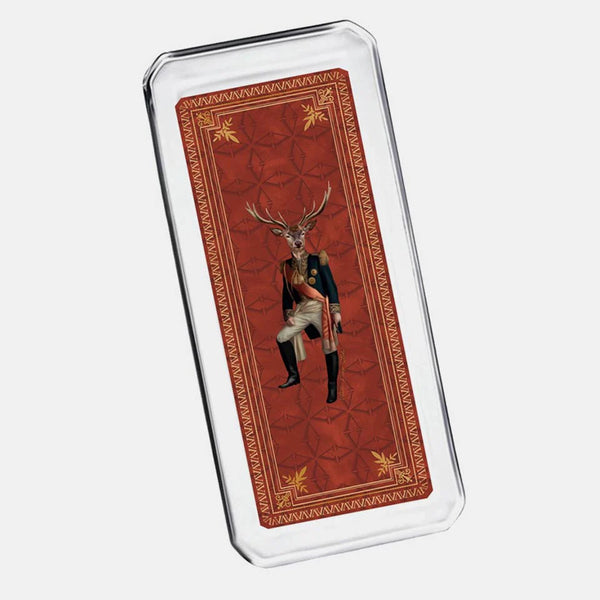 Deer General Cam Tabaklı Kahve Kupası Set