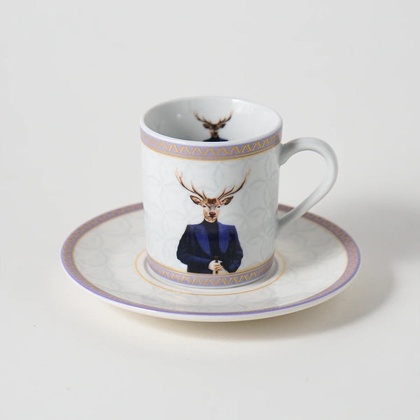 Deer Gentleman Porselen Kahve Fincanı