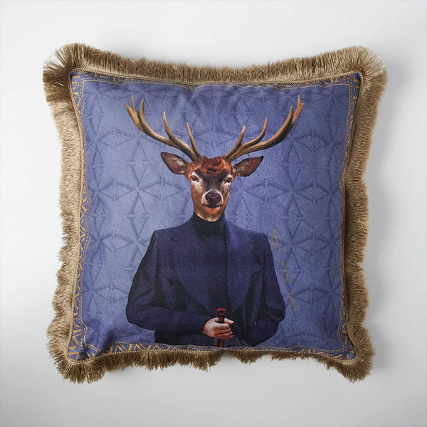Deer Gentleman Dekoratif Yastık