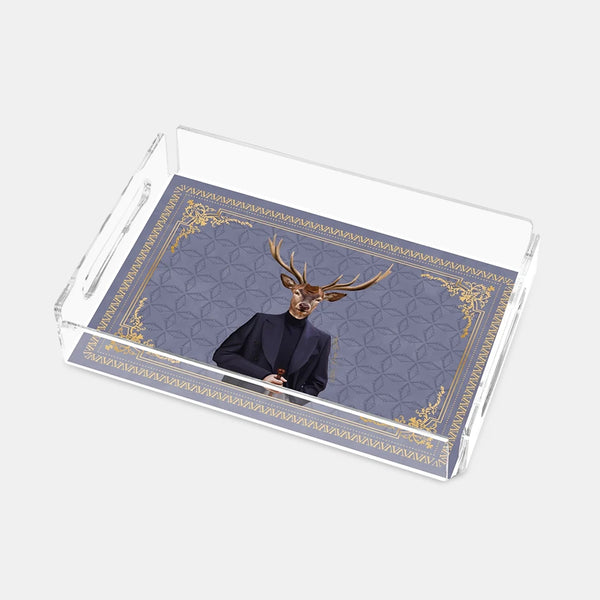 Deer Gentleman 25x17 Akrilik Tepsi