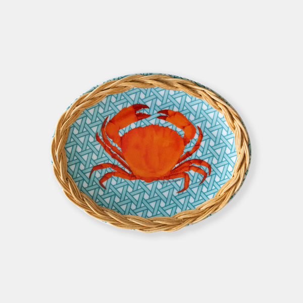 Hazeran Crab El İşlemeli Rattan Detaylı Kayık Tabak – Limited Summer Edition