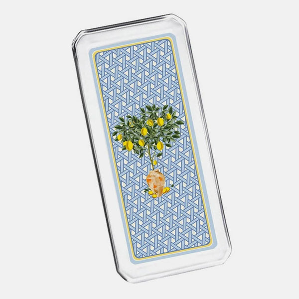 Hazeran Limon Cam Tabaklı Kahve Kupası Set