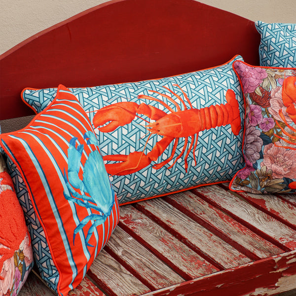 Lobster & Crab Dekoratif Yastık 90x50