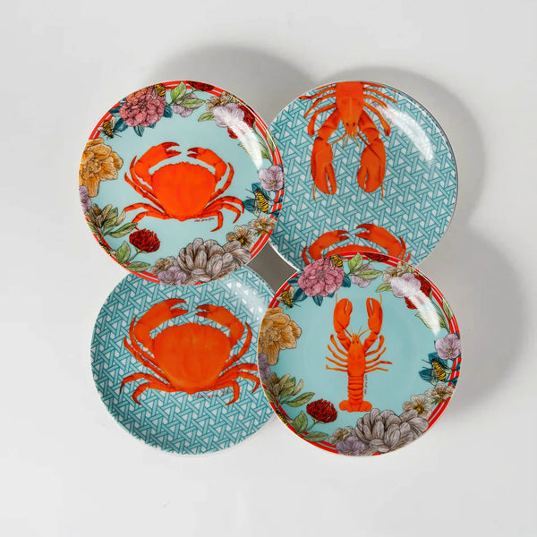 Hazeran Lemon 4-Piece 12 Cm Porcelain Plate