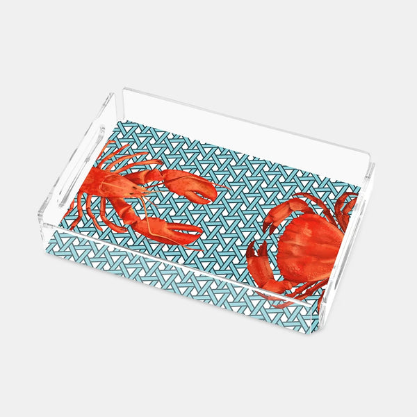 Hazeran Lobster & Crab 25x17 Akrilik Tepsi