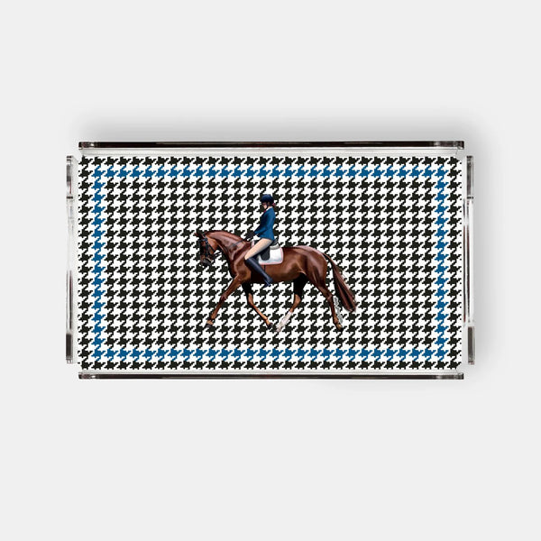 Equestrian Mavi Ceket 40x20 Akrilik Tepsi