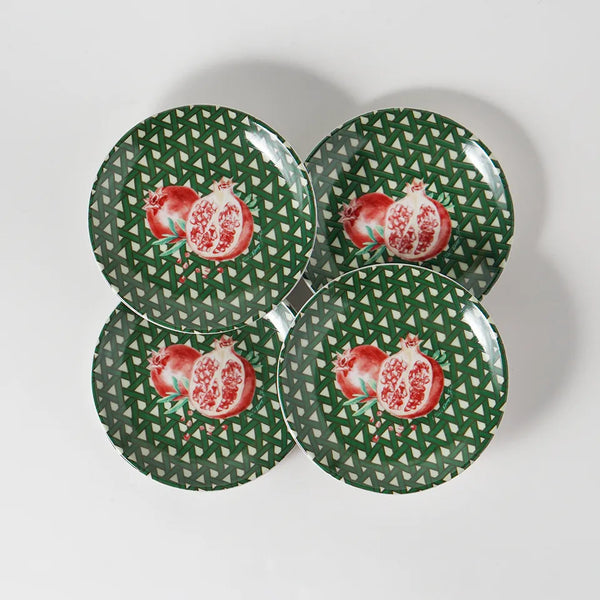 Hazeran Lemon 4-Piece 12 Cm Porcelain Plate