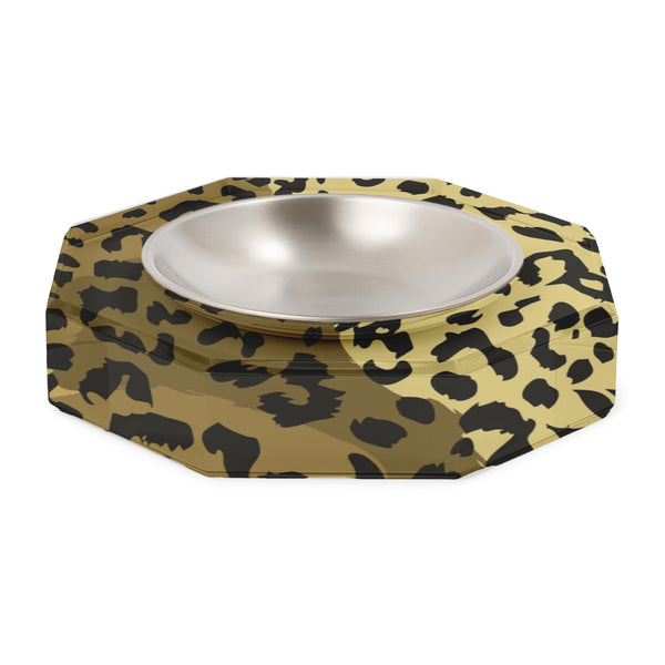 Leopard Akrilik Sekizgen Kase