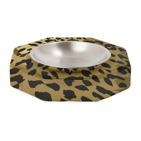 Leopard Akrilik Sekizgen Kase