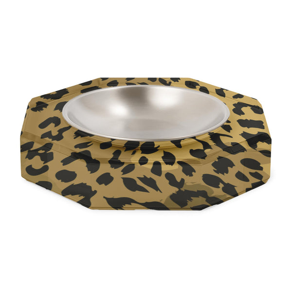 Leopard Akrilik Sekizgen Kase