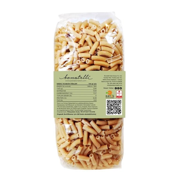 Organik Boncuk Makarna 400 G