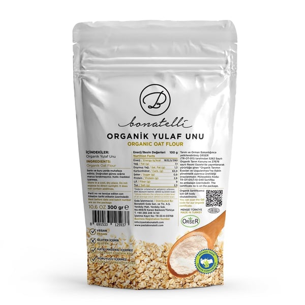 Organik Yulaf Unu 300 G