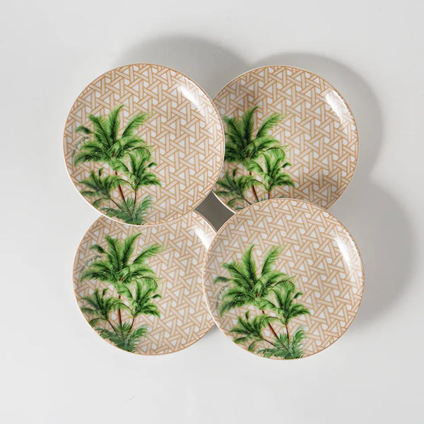 Hazeran Lemon 4-Piece 12 Cm Porcelain Plate