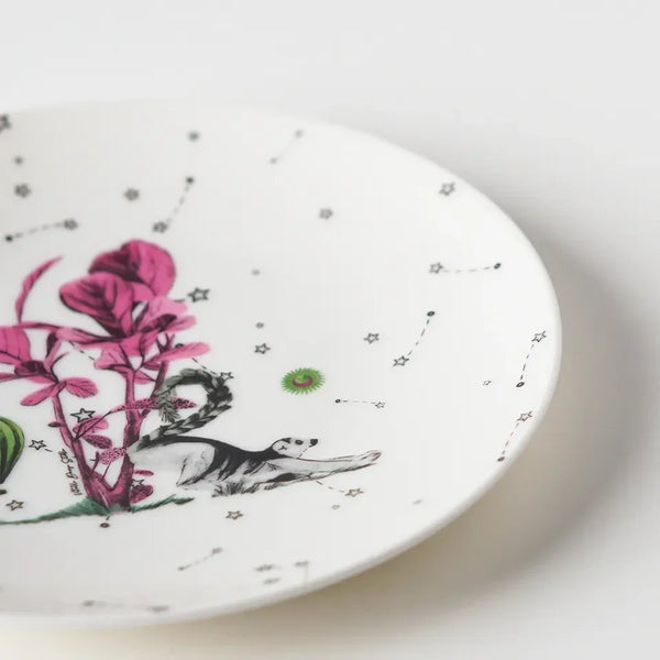 Wonderland Pembe Tavşan Porselen Tabak