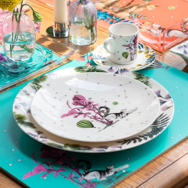 Wonderland Pembe Tavşan Porselen Tabak