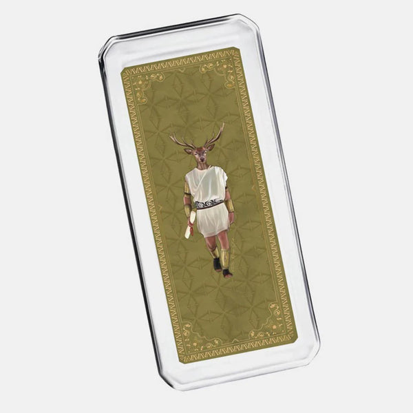 Deer Roman Cam Tabaklı Kahve Kupası Set