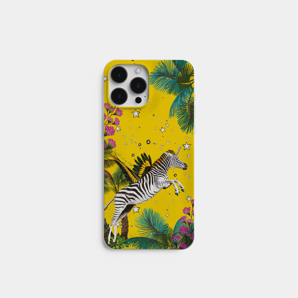 Wonderland Sarı Zebra Telefon Kılıfı