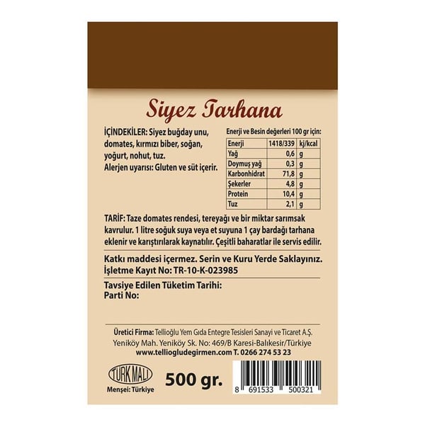Siyez Tarhana 500 Gr