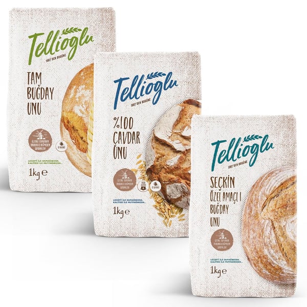 Tellioğlu 3'lü Un Seti 3x1 KG