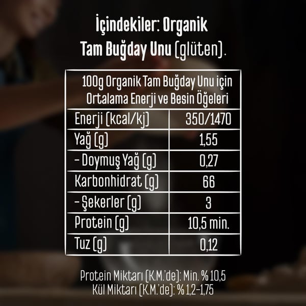 Tellioğlu Organik Tam Buğday Unu 1 Kg