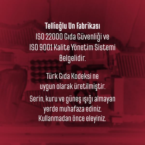 Tellioğlu Tam Buğday Unu 1 Kg