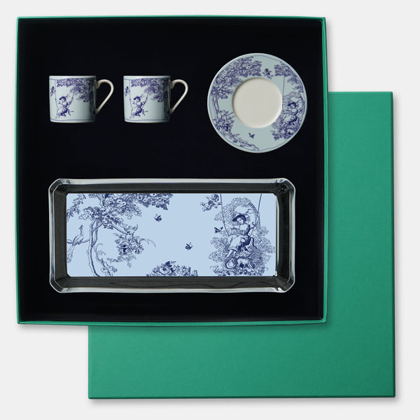 Timeless Cam Tabaklı Kahve Fincanlı Set 4