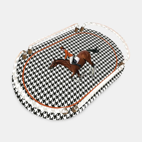 Equestrian Orange Ceket Oval Akrilik Tepsi