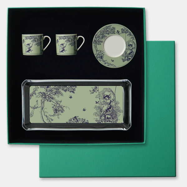 Timeless Cam Tabaklı Kahve Fincanlı Set 4